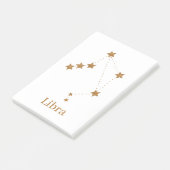 Modern Zodiac Sign Gold Libra | Element Air Post-it Klebezettel (angewinkelt)