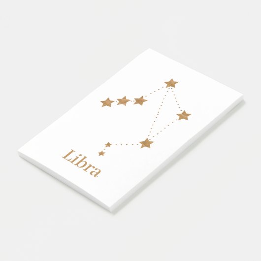 Modern Zodiac Sign Gold Libra | Element Air Post-it Klebezettel (angewinkelt)