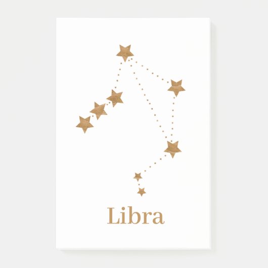 Modern Zodiac Sign Gold Libra | Element Air Post-it Klebezettel (Vorderseite)