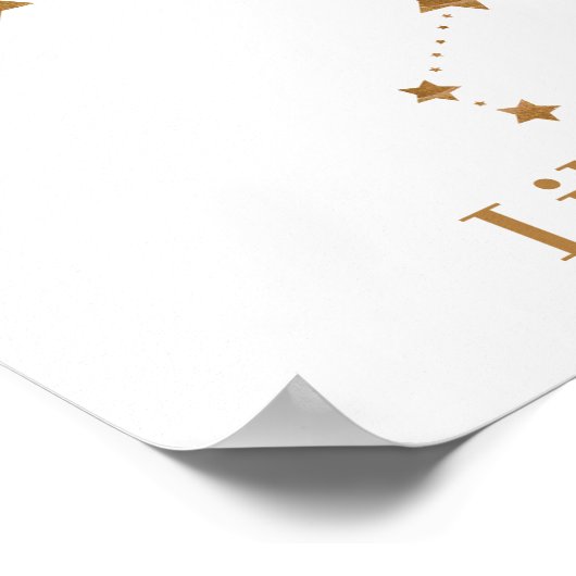 Modern Zodiac Sign Gold Libra | Element Air Poster (Ecke)