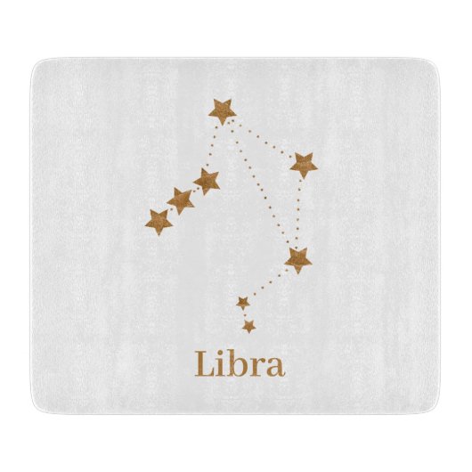 Modern Zodiac Sign Gold Libra | Element Air Schneidebrett (Vorderseite)