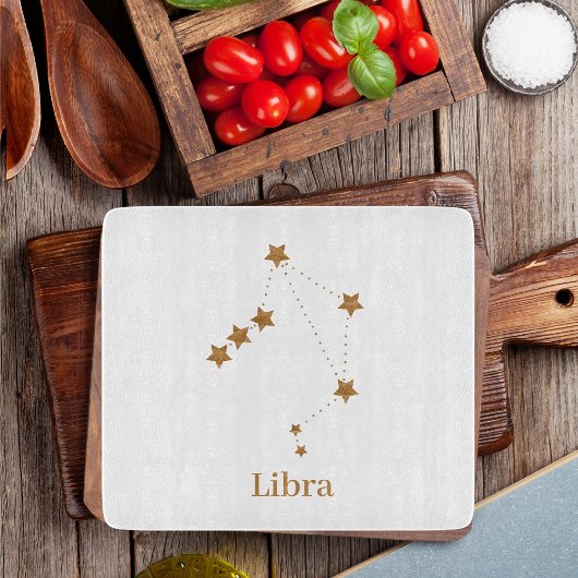 Modern Zodiac Sign Gold Libra | Element Air Schneidebrett