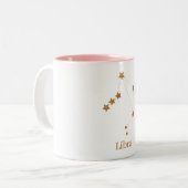 Modern Zodiac Sign Gold Libra | Element Air Zweifarbige Tasse (Vorderseite Links)