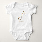 Modern Zodiac Sign Gold Scorpius | Element Wasser Baby Strampler (Vorderseite)