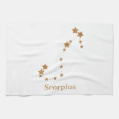 Modern Zodiac Sign Gold Scorpius | Element Wasser Geschirrtuch (Horizontal)