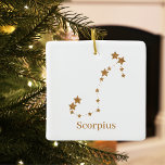 Modern Zodiac Sign Gold Scorpius | Element Wasser Keramikornament<br><div class="desc">Modern Zodiac Sign Gold Scorpius | Element Wasser</div>