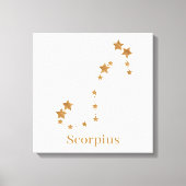 Modern Zodiac Sign Gold Scorpius | Element Wasser Leinwanddruck (Vorderseite)