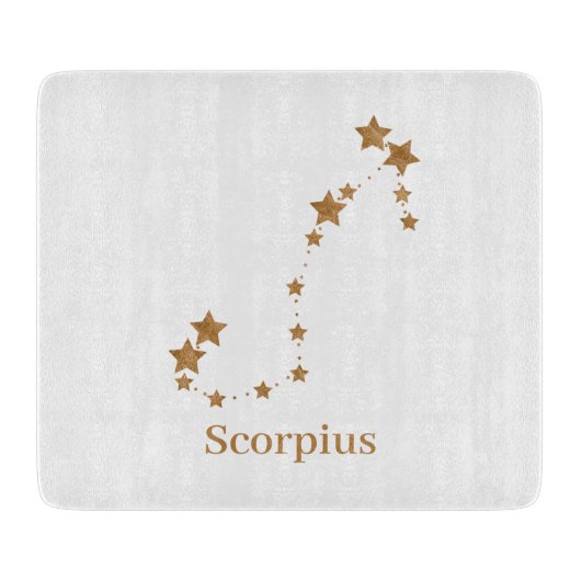 Modern Zodiac Sign Gold Scorpius | Element Wasser Schneidebrett (Vorderseite)