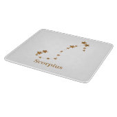 Modern Zodiac Sign Gold Scorpius | Element Wasser Schneidebrett (Ecke)