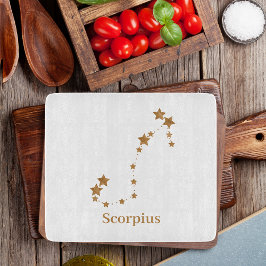 Modern Zodiac Sign Gold Scorpius | Element Wasser Schneidebrett