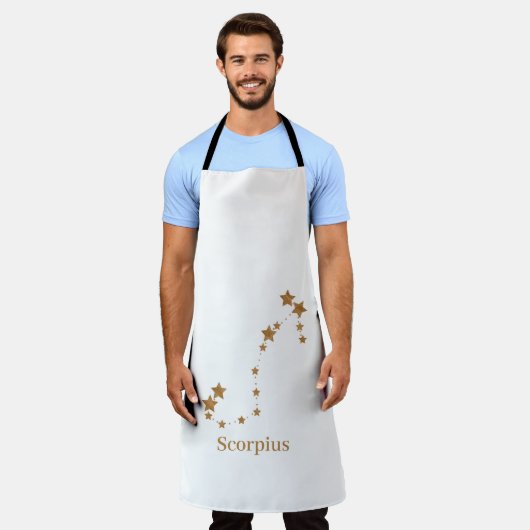 Modern Zodiac Sign Gold Scorpius | Element Wasser Schürze (Getragen)