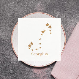 Modern Zodiac Sign Gold Scorpius | Element Wasser Serviette