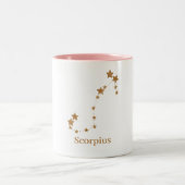 Modern Zodiac Sign Gold Scorpius | Element Wasser Zweifarbige Tasse (Mittel)