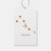 Modern Zodiac Sign Gold Taurus | Element Erde Geschenkanhänger (Vorderseite)
