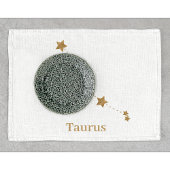 Modern Zodiac Sign Gold Taurus | Element Erde Geschirrtuch