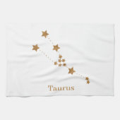 Modern Zodiac Sign Gold Taurus | Element Erde Geschirrtuch (Horizontal)