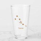 Modern Zodiac Sign Gold Taurus | Element Erde Glas (Vorderseite)