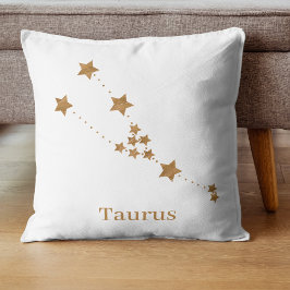 Modern Zodiac Sign Gold Taurus | Element Erde Kissen