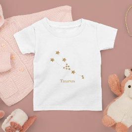 Modern Zodiac Sign Gold Taurus | Element Erde Kleinkind T-shirt