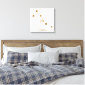Modern Zodiac Sign Gold Taurus | Element Erde Leinwanddruck (Insitu (Schlafzimmer))