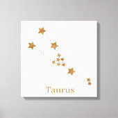 Modern Zodiac Sign Gold Taurus | Element Erde Leinwanddruck (Vorderseite)