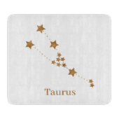 Modern Zodiac Sign Gold Taurus | Element Erde Schneidebrett (Vorderseite)