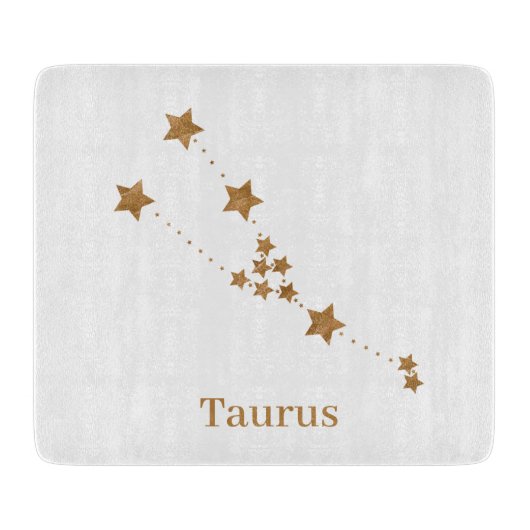 Modern Zodiac Sign Gold Taurus | Element Erde Schneidebrett (Vorderseite)