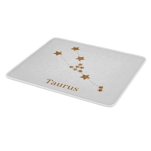 Modern Zodiac Sign Gold Taurus | Element Erde Schneidebrett (Ecke)