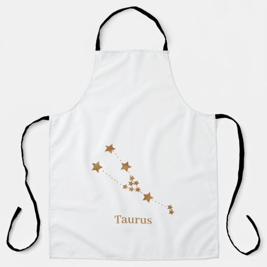 Modern Zodiac Sign Gold Taurus | Element Erde Schürze (Vorderseite)