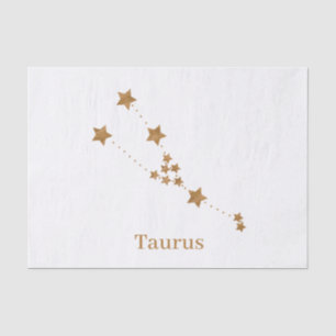 Modern Zodiac Sign Gold Taurus Element Erde Seidenpapier