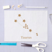 Modern Zodiac Sign Gold Taurus | Element Erde Seidenpapier (Handwerk)