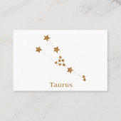 Modern Zodiac Sign Gold Taurus | Element Erde Visitenkarte (Vorderseite)