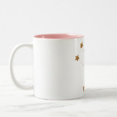 Modern Zodiac Sign Gold Taurus | Element Erde Zweifarbige Tasse (Links)