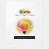 Modern Zodiac Sign Leo Zitat | Elementfeuer Fleecedecke (Vorderseite)