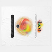 Modern Zodiac Sign Leo Zitat | Elementfeuer Fleecedecke (Vorderseite (Horizontal))