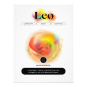 Modern Zodiac Sign Leo Zitat | Elementfeuer Fotodruck (Vorne)