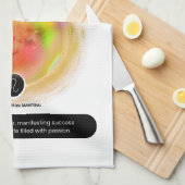 Modern Zodiac Sign Leo Zitat | Elementfeuer Geschirrtuch (Viertel Falte)