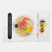 Modern Zodiac Sign Leo Zitat | Elementfeuer Geschirrtuch (Horizontal)