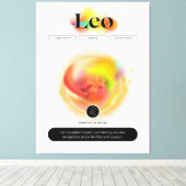 Modern Zodiac Sign Leo Zitat | Elementfeuer Leinwanddruck (Insitu (Holzboden))