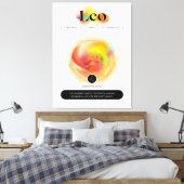 Modern Zodiac Sign Leo Zitat | Elementfeuer Leinwanddruck (Insitu (Schlafzimmer))