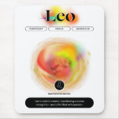 Modern Zodiac Sign Leo Zitat | Elementfeuer Mousepad (Vorne)