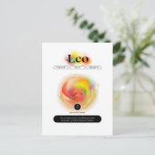 Modern Zodiac Sign Leo Zitat | Elementfeuer Postkarte (Stehend Vorderseite)