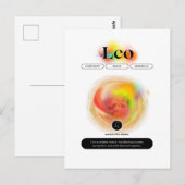 Modern Zodiac Sign Leo Zitat | Elementfeuer Postkarte (Vorne/Hinten)