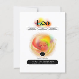 Modern Zodiac Sign Leo Zitat | Elementfeuer Postkarte