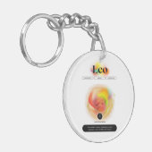 Modern Zodiac Sign Leo Zitat | Elementfeuer Schlüsselanhänger (Vorderseite links)