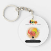 Modern Zodiac Sign Leo Zitat | Elementfeuer Schlüsselanhänger (Vorderseite)