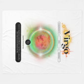 Modern Zodiac Sign Virgen Quote Earth Element Fleecedecke (Vorderseite (Horizontal))
