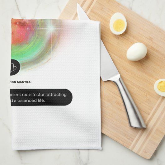 Modern Zodiac Sign Virgen Quote Earth Element Geschirrtuch (Viertel Falte)