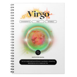 Modern Zodiac Sign Virgen Quote Earth Element Notizblock