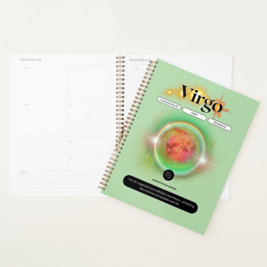Modern Zodiac Sign Virgen Quote Earth Element Planer (Anzeige)